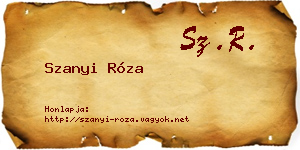 Szanyi Róza névjegykártya